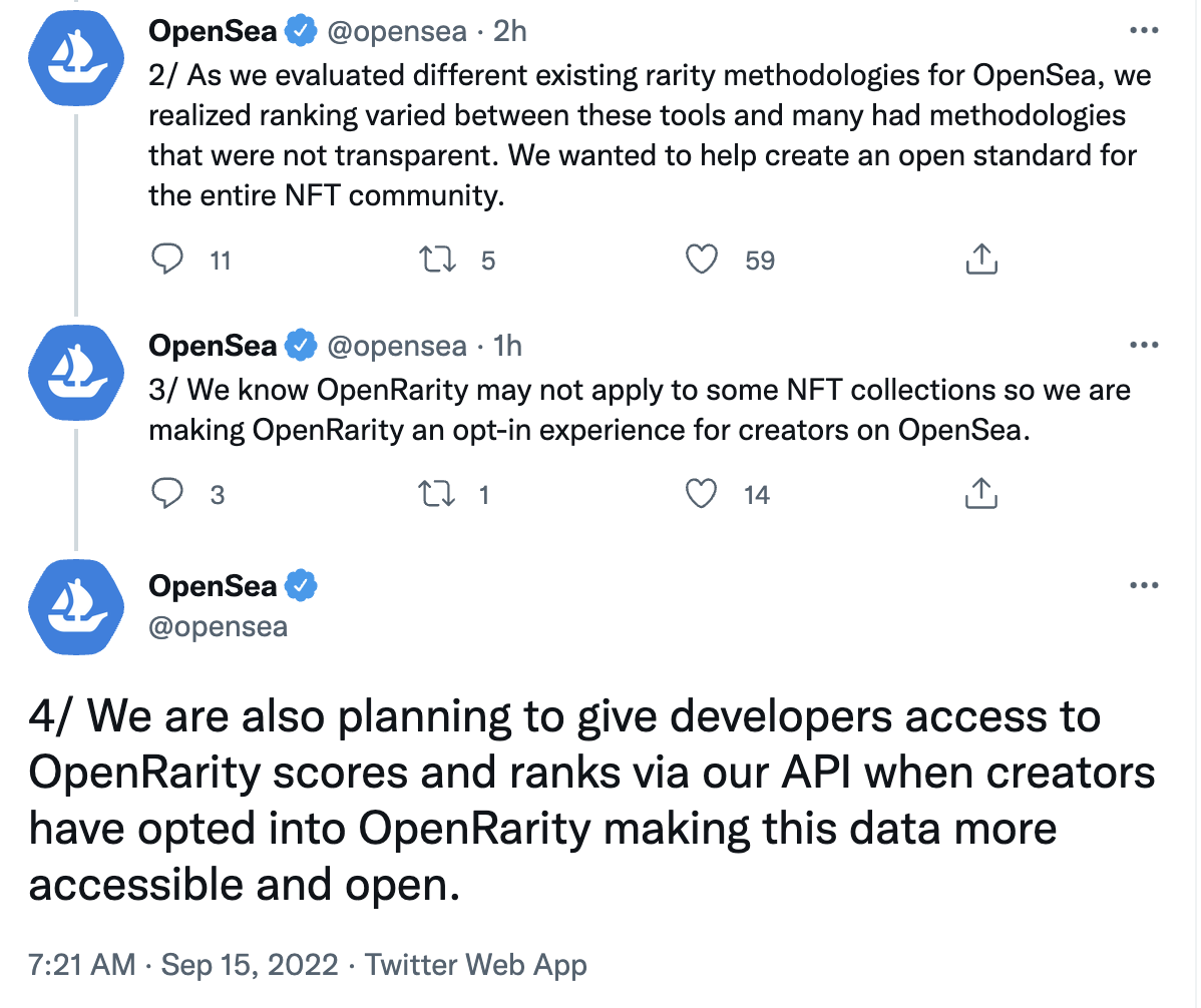 OpenSea 将于下周推出 NFT 稀有度开放标准 OpenRarity