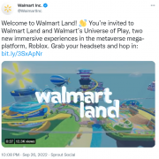 沃尔玛在 Roblox 上推出元宇宙体验 Walmart Land 和 Walmarts Universe of Play